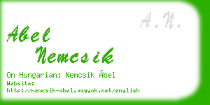 abel nemcsik business card